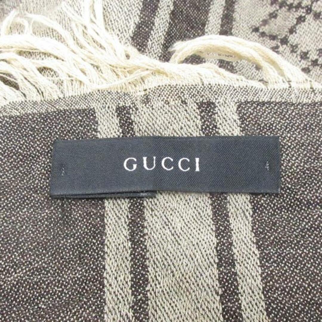 Gucci(グッチ)のGUCCI(グッチ) ブランケット - ベージュ×ライトブラウン×ダークグレー ウール×シルク×フォックス キッズ/ベビー/マタニティのこども用ファッション小物(おくるみ/ブランケット)の商品写真
