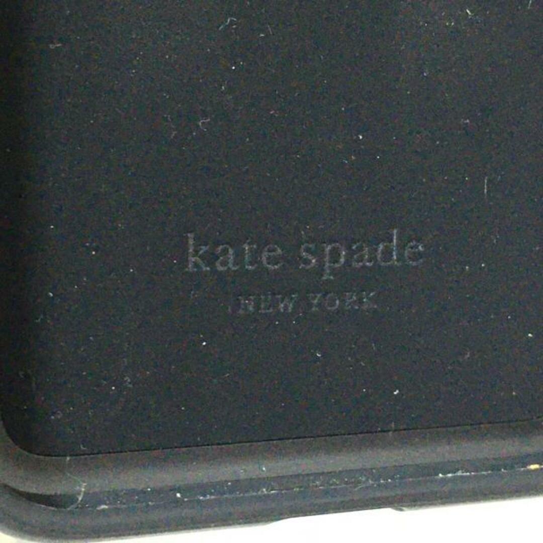 kate spade new york(ケイトスペードニューヨーク)のKate spade(ケイトスペード) 携帯電話ケース - ベージュ×黒 スマートフォンケース レザー スマホ/家電/カメラのスマホアクセサリー(モバイルケース/カバー)の商品写真