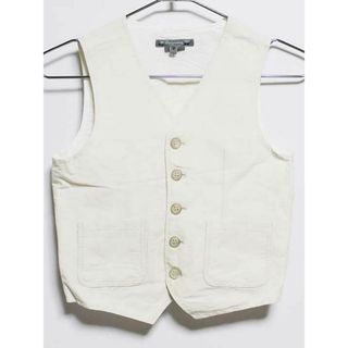 ‡ボンポワン/BONPOINT‡128cm ベスト 白系 麻混【中古】子供服 キッズ kids 男の子 春 422032 tops(その他)