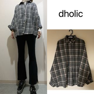 ディーホリック(dholic)の【美品】dholic.ビックシルエットチェックシャツ(シャツ/ブラウス(長袖/七分))