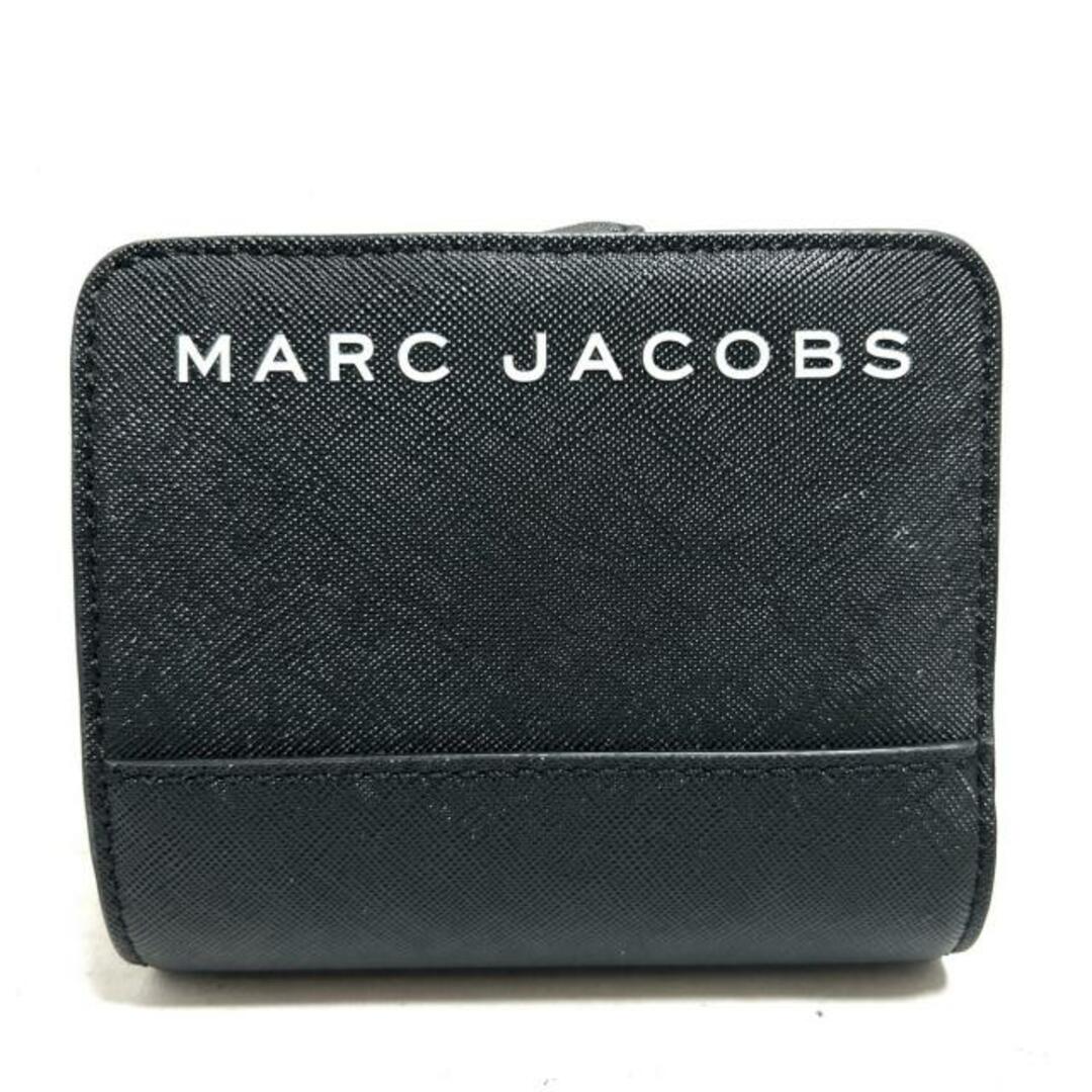 MARC JACOBS(マークジェイコブス) 2つ折り財布美品 - 黒×白 レザー