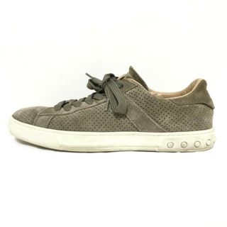 トッズ(TOD'S)のTOD'S(トッズ) スニーカー 7 メンズ - グレーベージュ パンチング/インソール取外し可 スエード(スニーカー)