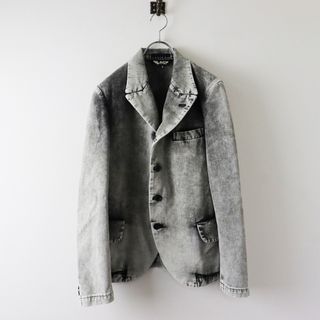 COMME des GARCONS - ブラック コムデギャルソン BLACK COMME des GARCONS AD2020 ブリーチ加工 ウォッシュ デニム テーラード ジャケット S【2400013758512】