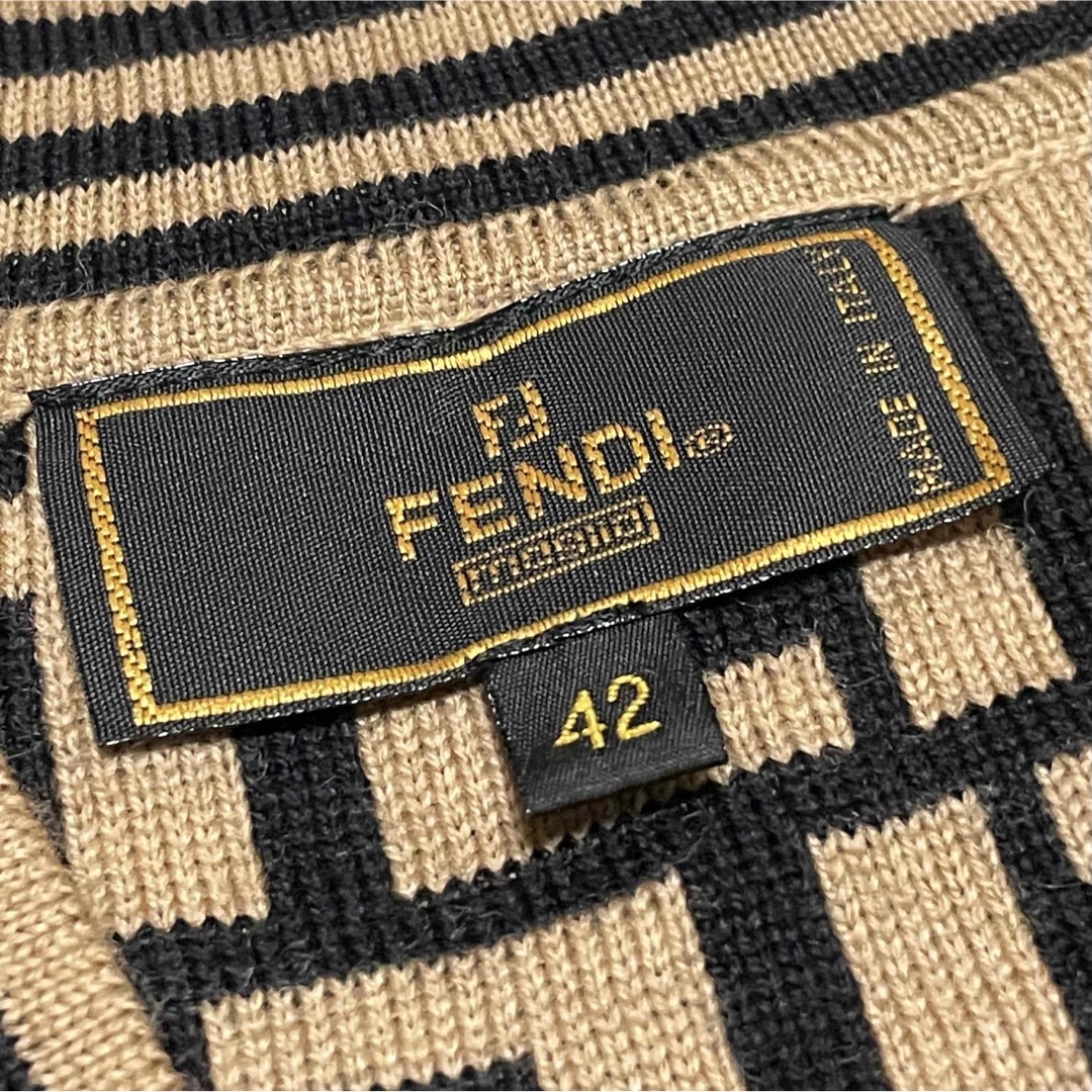 FENDI(フェンディ)の未使用保管品 FENDI フェンディ ズッカ カーディガン ニット レディース レディースのトップス(カーディガン)の商品写真