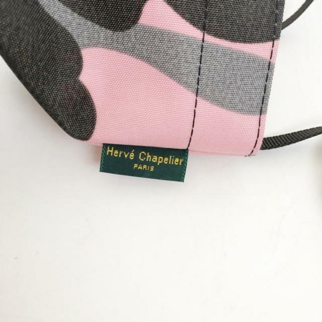 Herve Chapelier(エルベシャプリエ)のHerve Chapelier(エルベシャプリエ) ショルダーバッグ ナイロン舟型ショルダーバッグXS ライトピンク×ダークグレー×マルチ Nライン/迷彩柄/斜めがけ ナイロン レディースのバッグ(ショルダーバッグ)の商品写真