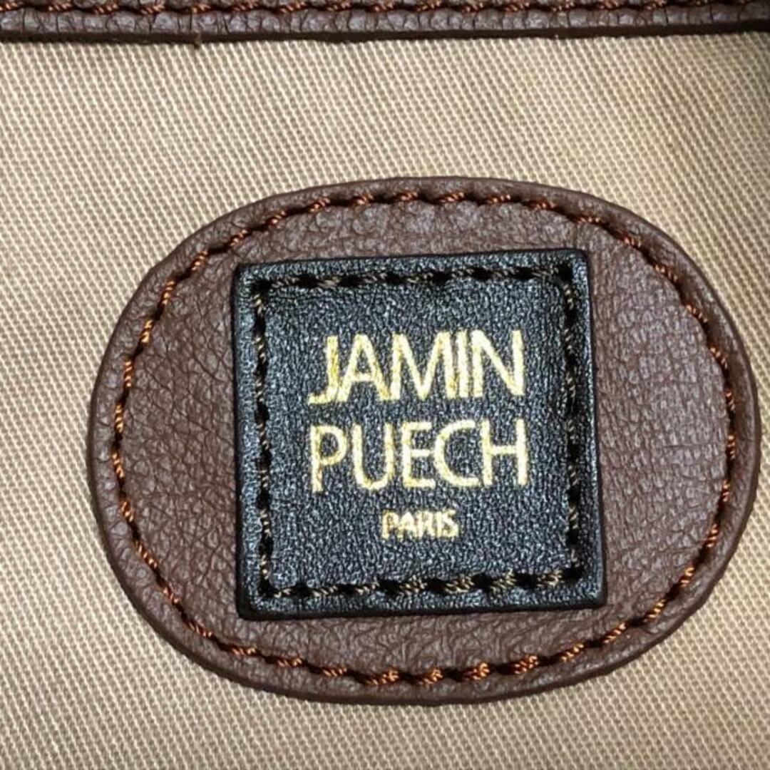 JAMIN PUECH(ジャマンピュエッシュ)のJAMIN PUECH(ジャマンピエッシェ) トートバッグ美品  - ダークブラウン×ブラウン×マルチ パッチワーク レザー×プラスチック レディースのバッグ(トートバッグ)の商品写真