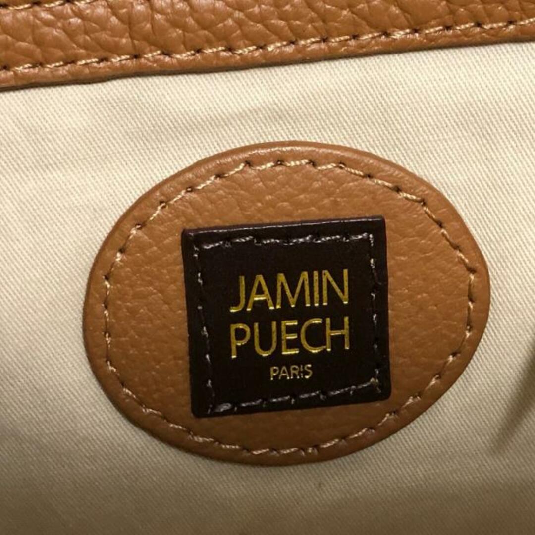 JAMIN PUECH(ジャマンピュエッシュ)のJAMIN PUECH(ジャマンピエッシェ) ショルダーバッグ - ライトブラウン×ブラウン×マルチ スパンコール/ビーズ キャンバス×レザー レディースのバッグ(ショルダーバッグ)の商品写真