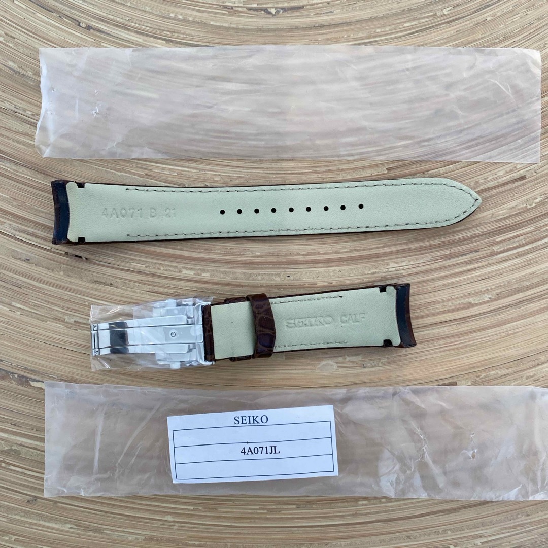 SEIKO(セイコー)のセイコー皮ベルト 21mm メンズの時計(レザーベルト)の商品写真