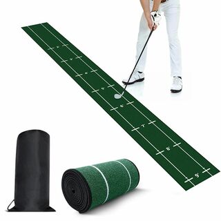 X XBEN ゴルフパター マット、室内ゴルフパター練習マット、距離標識ゴルフパ(その他)
