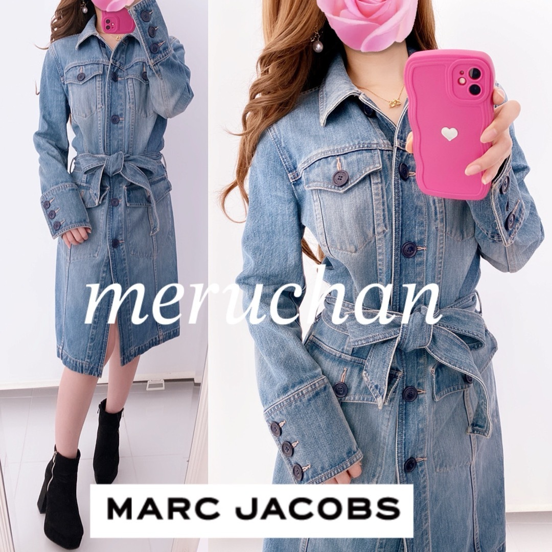 MARC JACOBS(マークジェイコブス)の【新品同様】マークジェイコブス♡デニムワンピース ロング丈デニムジャケット レディースのワンピース(ひざ丈ワンピース)の商品写真