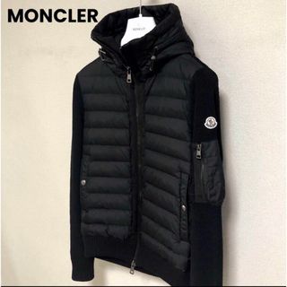 モンクレール(MONCLER)のモンクレール　ハイブリッドダウン　ニットダウン　ダウンニット　ブラック　国内正規(ダウンジャケット)