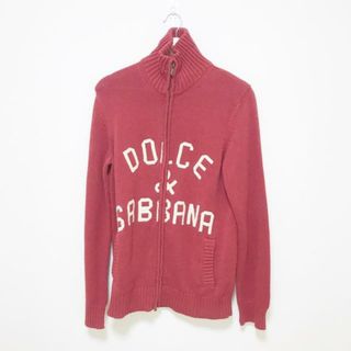 DOLCE&GABBANA(ドルチェアンドガッバーナ) ブルゾン メンズ - レッド×アイボリー 長袖/ジップアップ/秋/冬