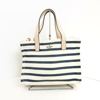 ケイトスペードニューヨーク(kate spade new york)のKate spade(ケイトスペード) トートバッグ - PXRU8570 アイボリー×ネイビー×ライトブラウン キャンバス×レザー(トートバッグ)