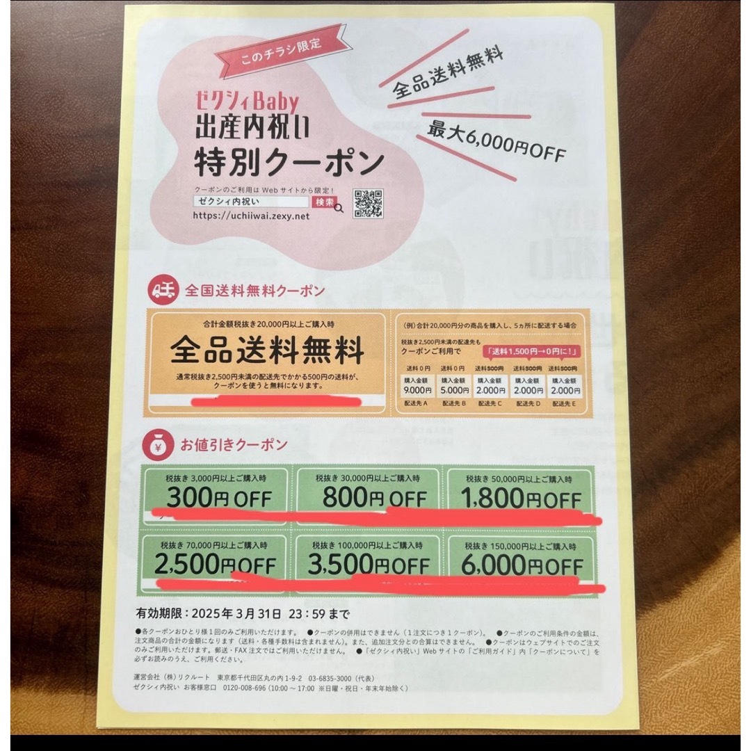 伊勢丹　三越　出産内祝いクーポン　【2025.3.31】 チケットの優待券/割引券(ショッピング)の商品写真