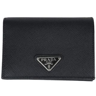 プラダ(PRADA)のプラダ ロゴプレート 二つ折り財布 レディース 【中古】(財布)