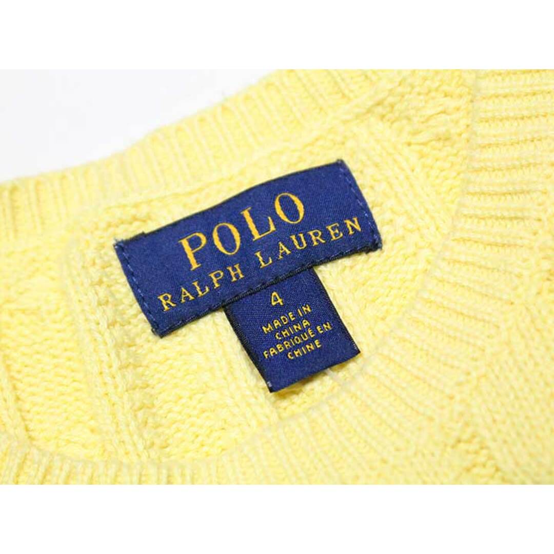 Ralph Lauren(ラルフローレン)の‡ラルフローレン/Ralph Lauren‡110cm 半袖ニット/セーター 黄色【中古】子供服 キッズ kids 女の子 春秋 tops 312042 キッズ/ベビー/マタニティのベビー服(~85cm)(ニット/セーター)の商品写真