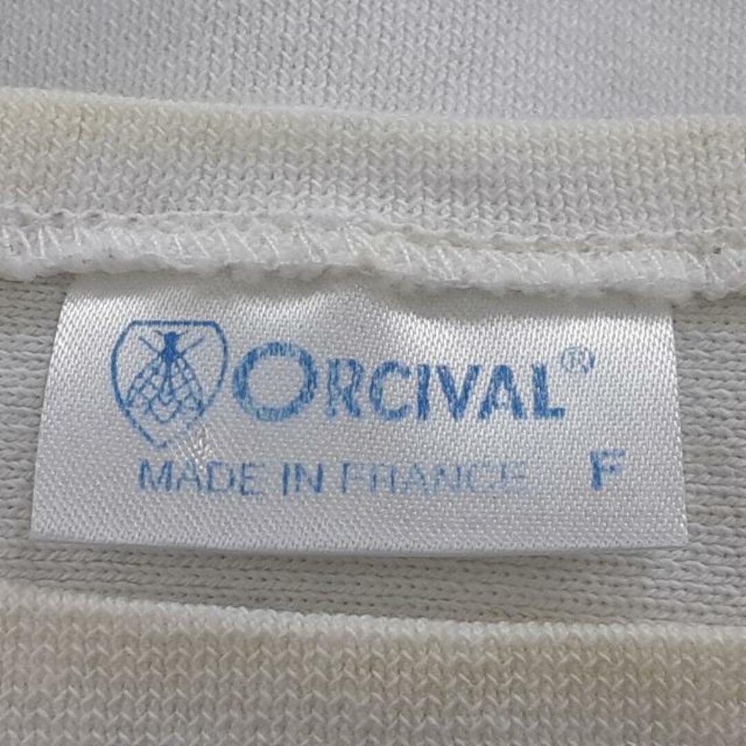 ORCIVAL(オーシバル)のORCIVAL(オーシバル) 半袖カットソー サイズF レディース - 白×ブルー クルーネック/ボーダー レディースのトップス(カットソー(半袖/袖なし))の商品写真