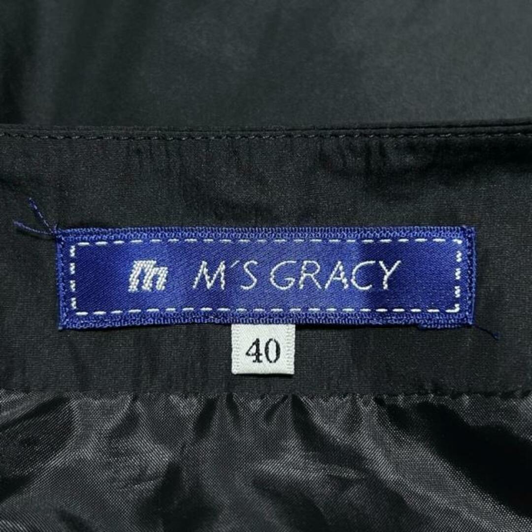 M'S GRACY(エムズグレイシー)のM'S GRACY(エムズグレイシー) スカート サイズ40 M レディース - 黒 ひざ丈 レディースのスカート(その他)の商品写真