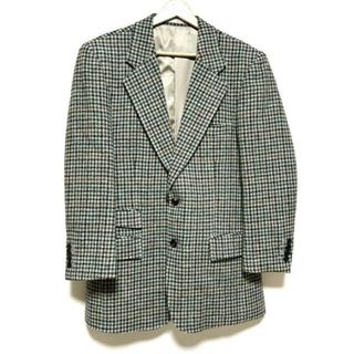 Harris Tweed - Harris Tweed(ハリスツイード) ジャケット メンズ - アイボリー×カーキ×マルチ 長袖/千鳥格子柄/肩パッド/秋/冬