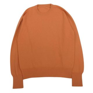 エルメス(Hermes)のHERMES エルメス 国内正規品 イギリス製 カシミア100％ カシミヤ クルーネック 長袖 ニット セーター オレンジ系【中古】(ニット/セーター)