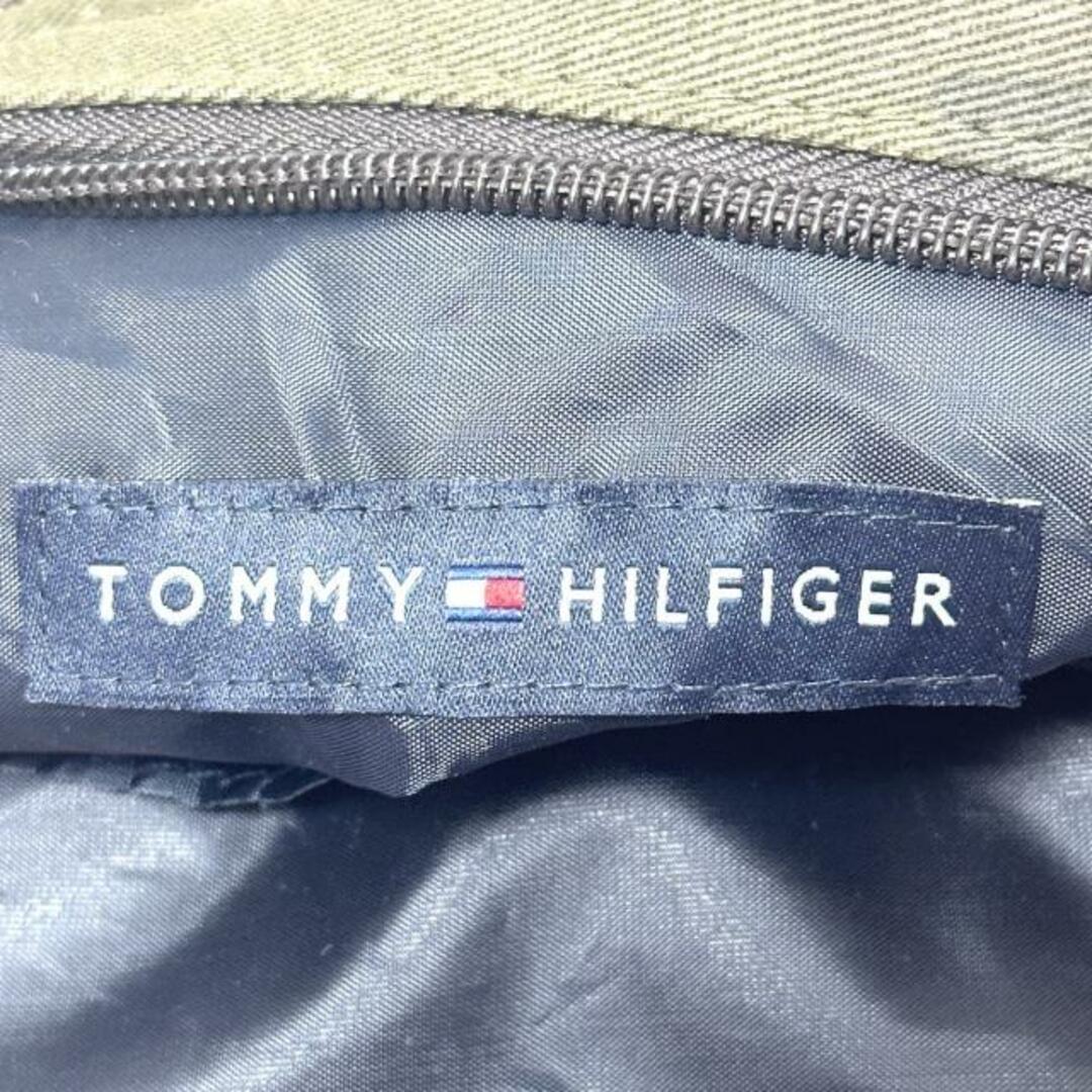 TOMMY HILFIGER(トミーヒルフィガー)のTOMMY HILFIGER(トミーヒルフィガー) ハンドバッグ美品  - カーキ×ダークブラウン×マルチ 迷彩柄 コットン レディースのバッグ(ハンドバッグ)の商品写真