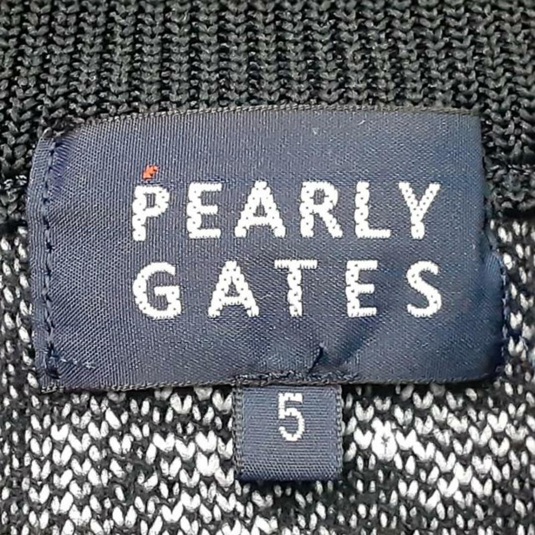 PEARLY GATES(パーリーゲイツ)のPEARLY GATES(パーリーゲイツ) 長袖セーター サイズ5 XL メンズ美品  - 黒×白 ハイネック メンズのトップス(ニット/セーター)の商品写真