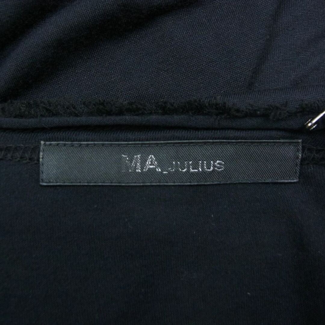 JULIUS(ユリウス)のJULIUS ユリウス 14SS 460CUM8 MA_JULIUS エムエーユリウス モダールガーゼ アシンメトリー シャーリング カットソー 長袖 Tシャツ ブラック系 1【中古】 メンズのトップス(シャツ)の商品写真