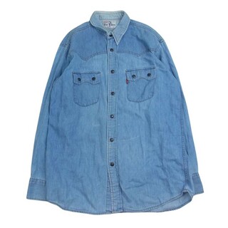 リーバイス(Levi's)のLevi's リーバイス 長袖シャツ LVC 復刻 サドルマンタグ デニム シャツ インディゴブルー系 L【中古】(シャツ)