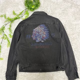 ショット(schott)のschott ショット インディアン バックプリント デニムジャケット ブルゾン(Gジャン/デニムジャケット)