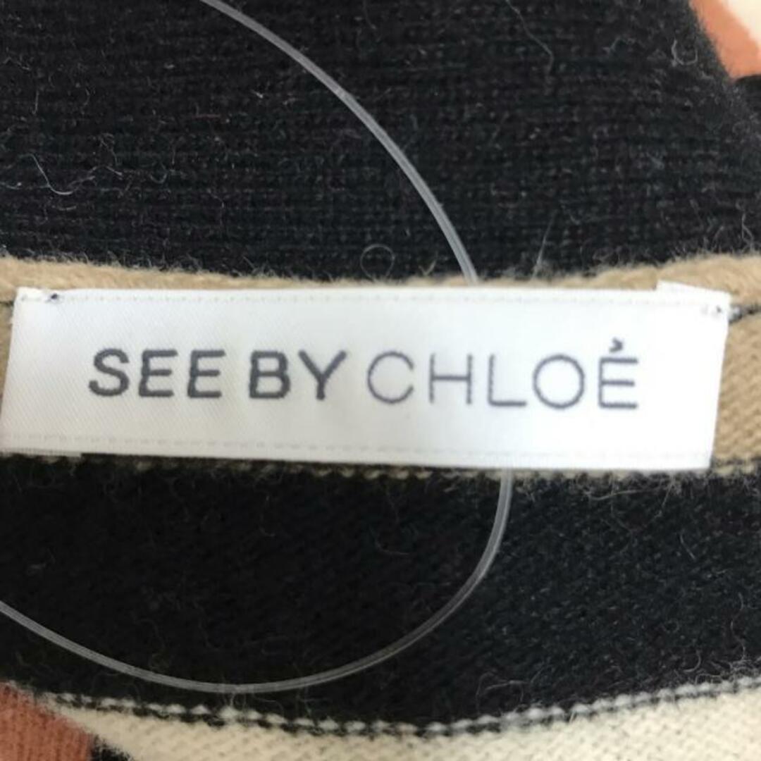 SEE BY CHLOE(シーバイクロエ)のSEE BY CHLOE(シーバイクロエ) カーディガン サイズ40 M レディース - ブラウン×黒×マルチ 長袖 レディースのトップス(カーディガン)の商品写真