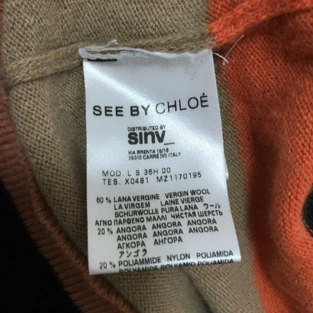 SEE BY CHLOE(シーバイクロエ)のSEE BY CHLOE(シーバイクロエ) カーディガン サイズ40 M レディース - ブラウン×黒×マルチ 長袖 レディースのトップス(カーディガン)の商品写真