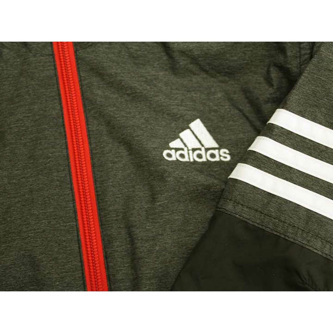 adidas(アディダス)の【値下げ!】◇アディダス/adidas◇120cm ナイロンジャンパー/ナイロンブルゾン/ウィンドブレーカー グレー×白【中古】子供服 キッズ kids 男の子 女の子 秋冬 409032 otr キッズ/ベビー/マタニティのベビー服(~85cm)(その他)の商品写真