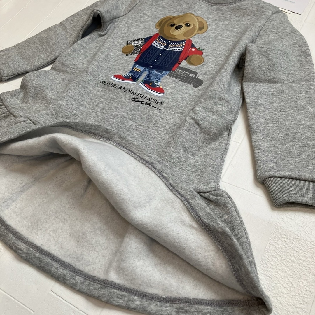 Ralph Lauren(ラルフローレン)の24m90cm   長袖ワンピース　ベア　ラルフローレン 裏起毛 キッズ/ベビー/マタニティのキッズ服女の子用(90cm~)(ワンピース)の商品写真