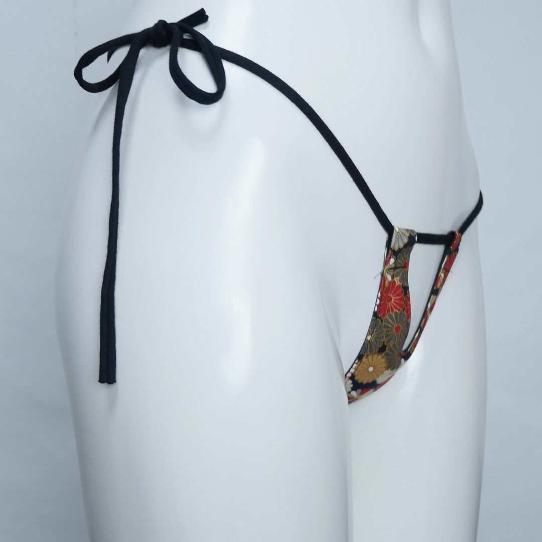 黒猫ふんどし　ハーフビキニモデル　女性用　ストリング紐 レディースの下着/アンダーウェア(ショーツ)の商品写真