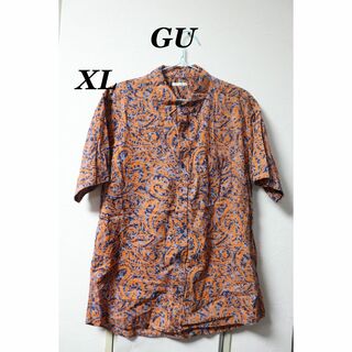 ジーユー(GU)のプロフ必読GU総柄ペイズリー半袖シャツ/かわいい♪良品XL(シャツ)