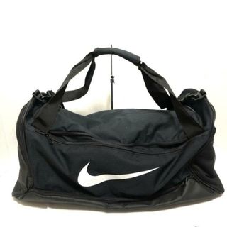 NIKE(ナイキ) ボストンバッグ美品  - 黒×白 本体ロックなし ナイロン×PVC(塩化ビニール)