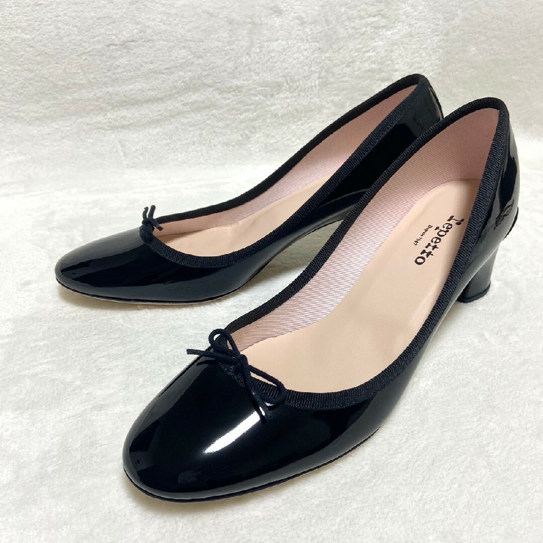 repetto - 新品未使用 レペット ヒール エナメル パンプス ブラック 40 