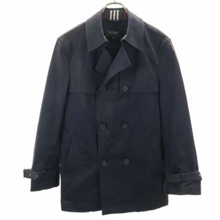 バーバリーブラックレーベル(BURBERRY BLACK LABEL)のバーバリーブラックレーベル 三陽商会 ピーコート M 黒 BURBERRY BLACK LABEL メンズ 古着 【240307】(ピーコート)