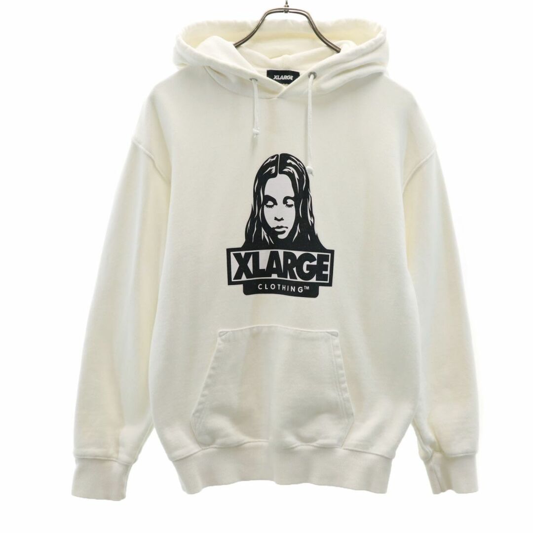 XLARGE(エクストララージ)のエクストララージ 長袖 スウェットパーカー M 白 XLARGE メンズ 古着 【240307】 メンズのトップス(パーカー)の商品写真