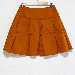 FOXEY NEW YORK(フォクシーニューヨーク) スカート サイズ40 M レディース美品  - オレンジ ひざ丈(その他)