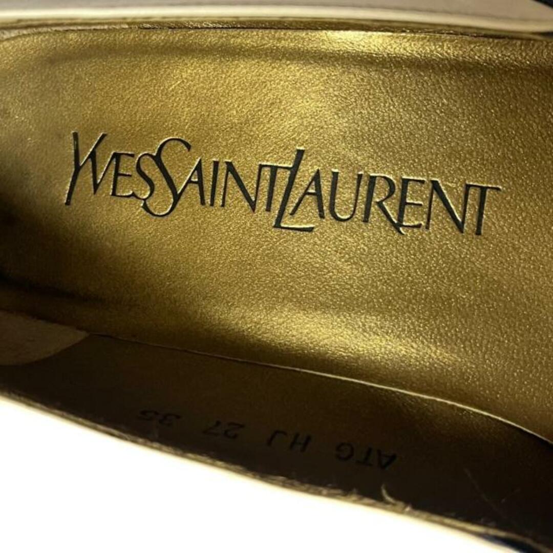 Saint Laurent(サンローラン)のYvesSaintLaurent(イヴサンローラン) パンプス 35 レディース - 白×黒 レザー レディースの靴/シューズ(ハイヒール/パンプス)の商品写真