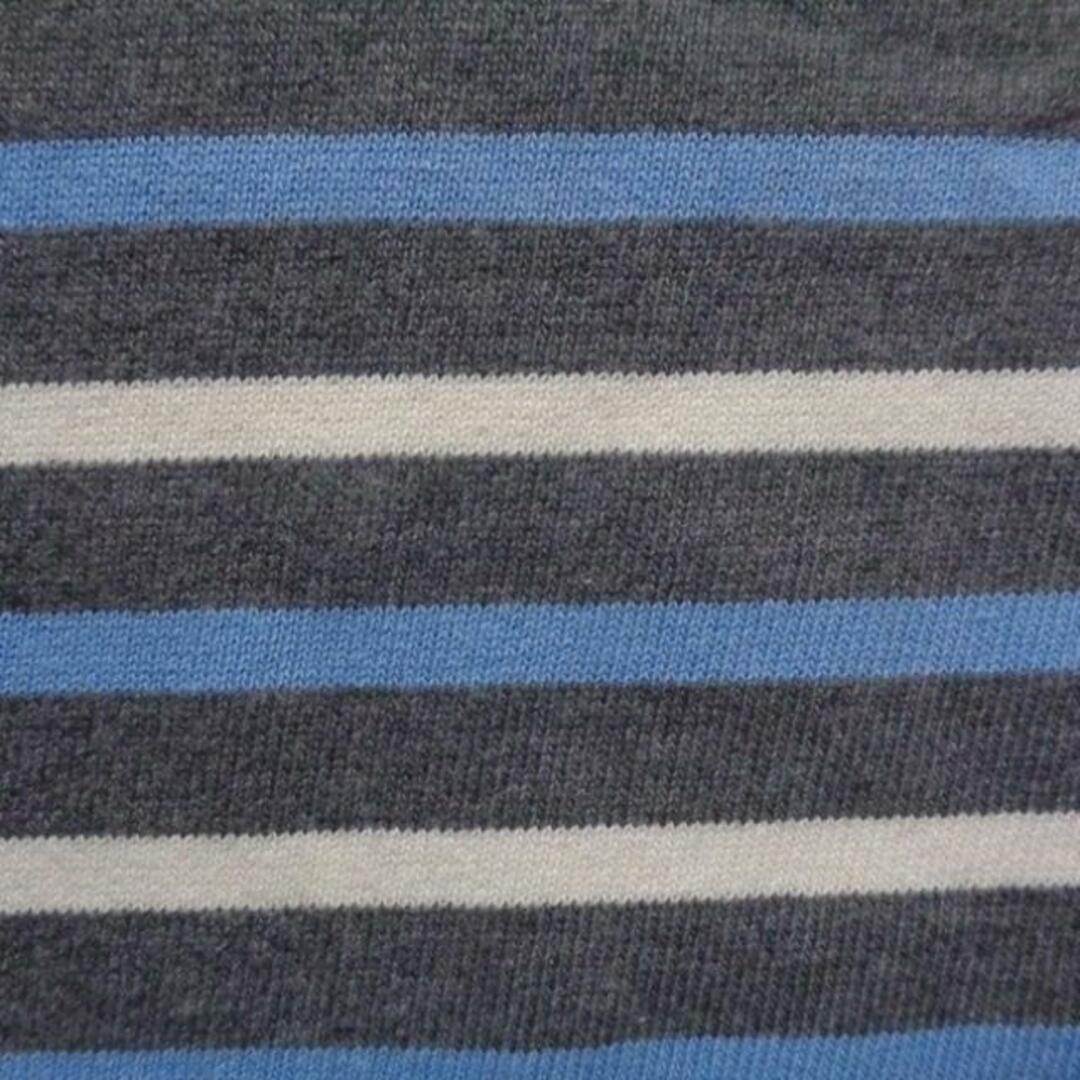 ORCIVAL(オーシバル)のORCIVAL(オーシバル) 長袖カットソー サイズ3 L メンズ - ダークグレー×白×ライトブルー クルーネック/ボーダー メンズのトップス(Tシャツ/カットソー(七分/長袖))の商品写真