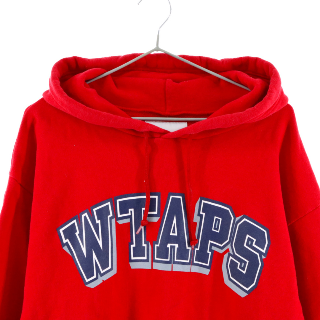 W)taps(ダブルタップス)のWTAPS ダブルタップス 20SS DAWN DESIGN HOODED 201ATDT-CSM18 ロゴプリント スウェットプルオーバーパーカー レッド メンズのトップス(パーカー)の商品写真