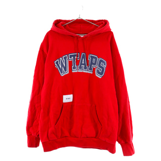 ダブルタップス(W)taps)のWTAPS ダブルタップス 20SS DAWN DESIGN HOODED 201ATDT-CSM18 ロゴプリント スウェットプルオーバーパーカー レッド(パーカー)