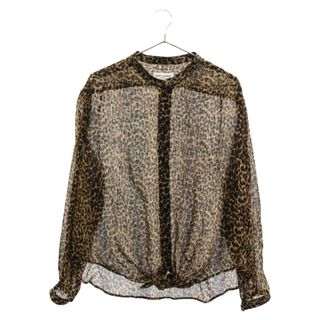 サンローラン(Saint Laurent)のSAINT LAURENT PARIS サンローランパリ 19SS レオパード総柄 シルク 長袖シャツ 605378 マルチ レディース(シャツ/ブラウス(長袖/七分))