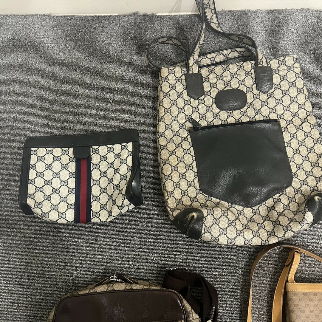 Gucci(グッチ)のまとめ 5点 セット グッチ バッグ GGスプリーム レザー ショルダー 斜め掛け トート ハンド セカンド A4 メンズ レディース EHM R8-1 メンズのバッグ(ショルダーバッグ)の商品写真