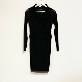 ヴィヴィアンタム(VIVIENNE TAM)のVIVIENNE TAM(ヴィヴィアンタム) ワンピース サイズO レディース美品  - 黒 長袖/ひざ丈/メッシュ(その他)