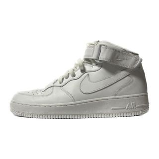 ナイキ(NIKE)のNIKE(ナイキ) スニーカー 27.5 メンズ美品  エアフォースワンMID 315123-111 白 ハイカット レザー(スニーカー)