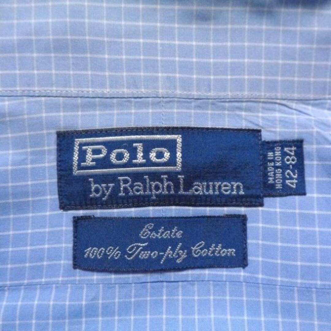 POLO RALPH LAUREN(ポロラルフローレン)のPOLObyRalphLauren(ポロラルフローレン) 長袖シャツ サイズ42-84 メンズ - ライトブルー チェック柄 メンズのトップス(シャツ)の商品写真