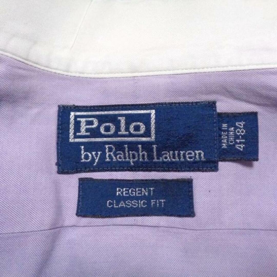 POLO RALPH LAUREN(ポロラルフローレン)のPOLObyRalphLauren(ポロラルフローレン) 長袖シャツ サイズ41-84 メンズ - ライトパープル×白 メンズのトップス(シャツ)の商品写真